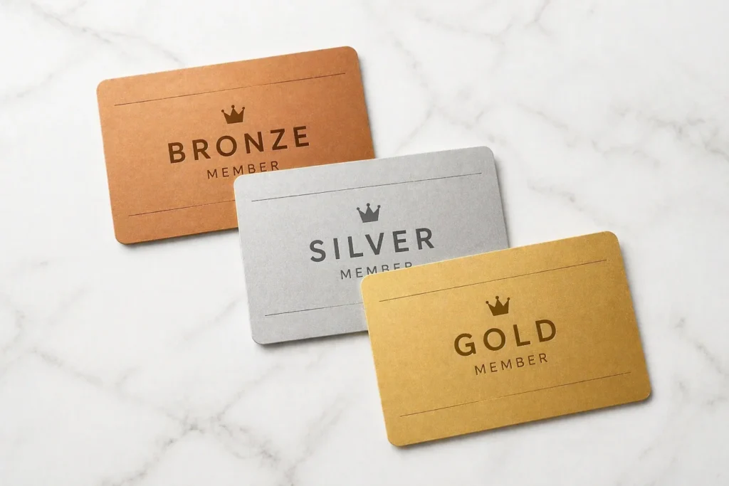Different types of Shopify loyalty programs including points-based, tiered membership and referral rewards